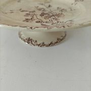 Antique pedestal plate – KG Lunéville – “Printemps” model – circa 1875