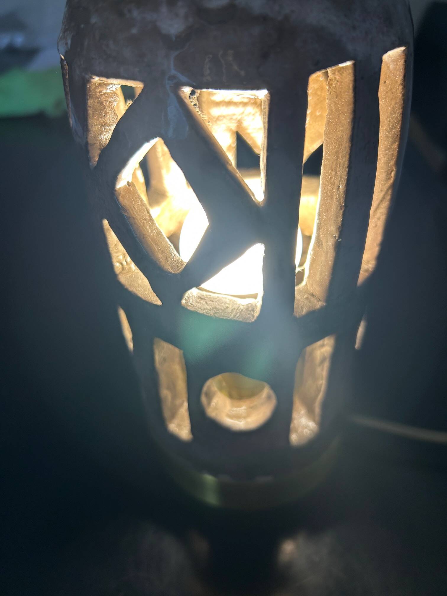 openwork ceramic lamp