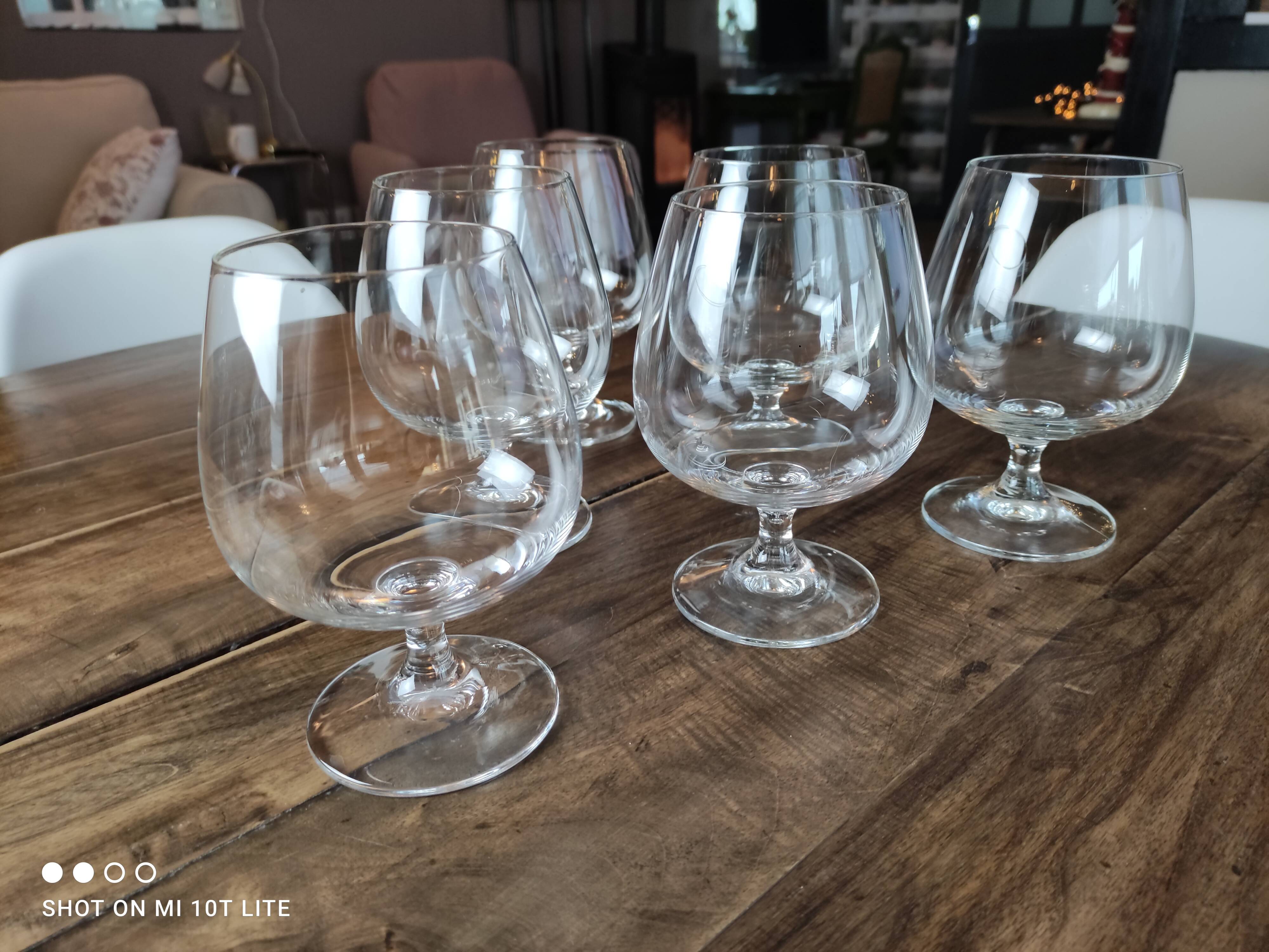 Set of 6 XXL crystal tasting wine glasses