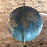 Old glass globe world map 1963