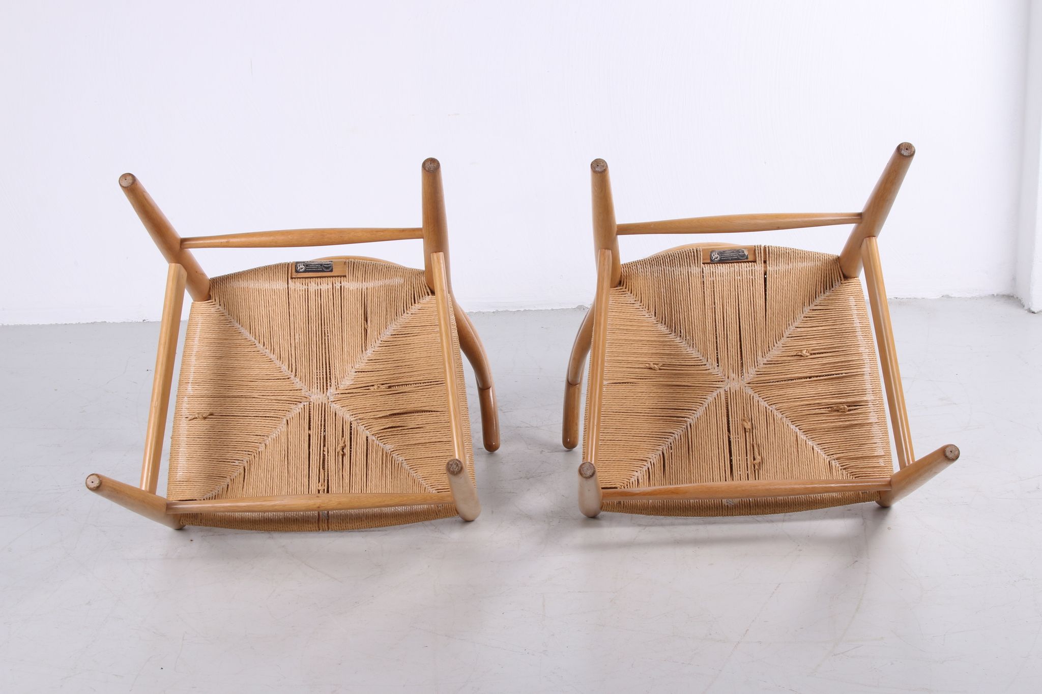 Set of two oak CH24 'Wishbone' chair by Hans J. Wegner for Carl Hansen, 1960