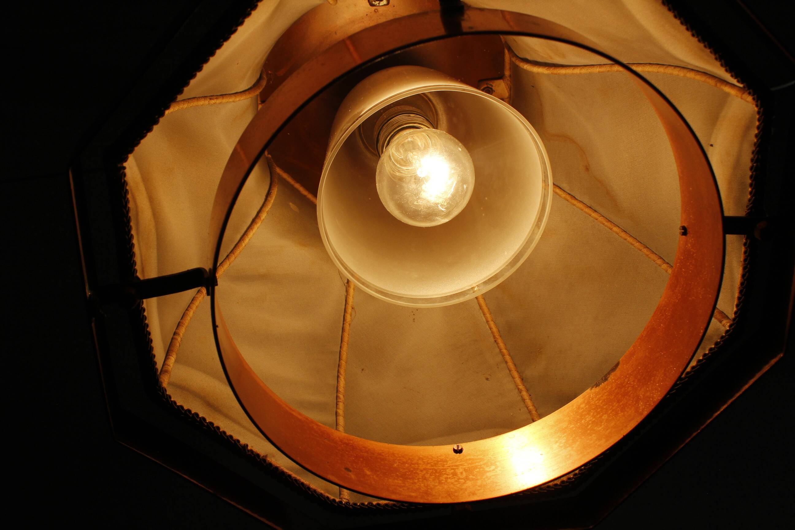 Copper Pendant Lamp, Sweden, 1950s