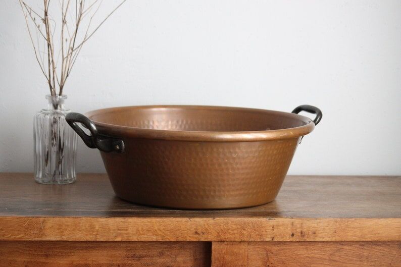 Hammered copper basin