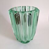 Art deco pressed glass vase, pierre d'avesn.