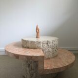 Black-pitched coffee table and faux marble tackle, Italy, 1970