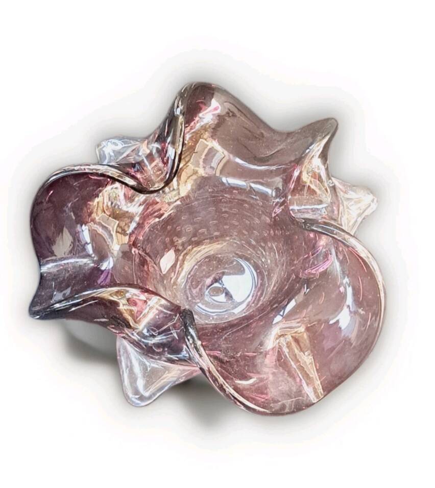 Vintage bubble glass pocket tray