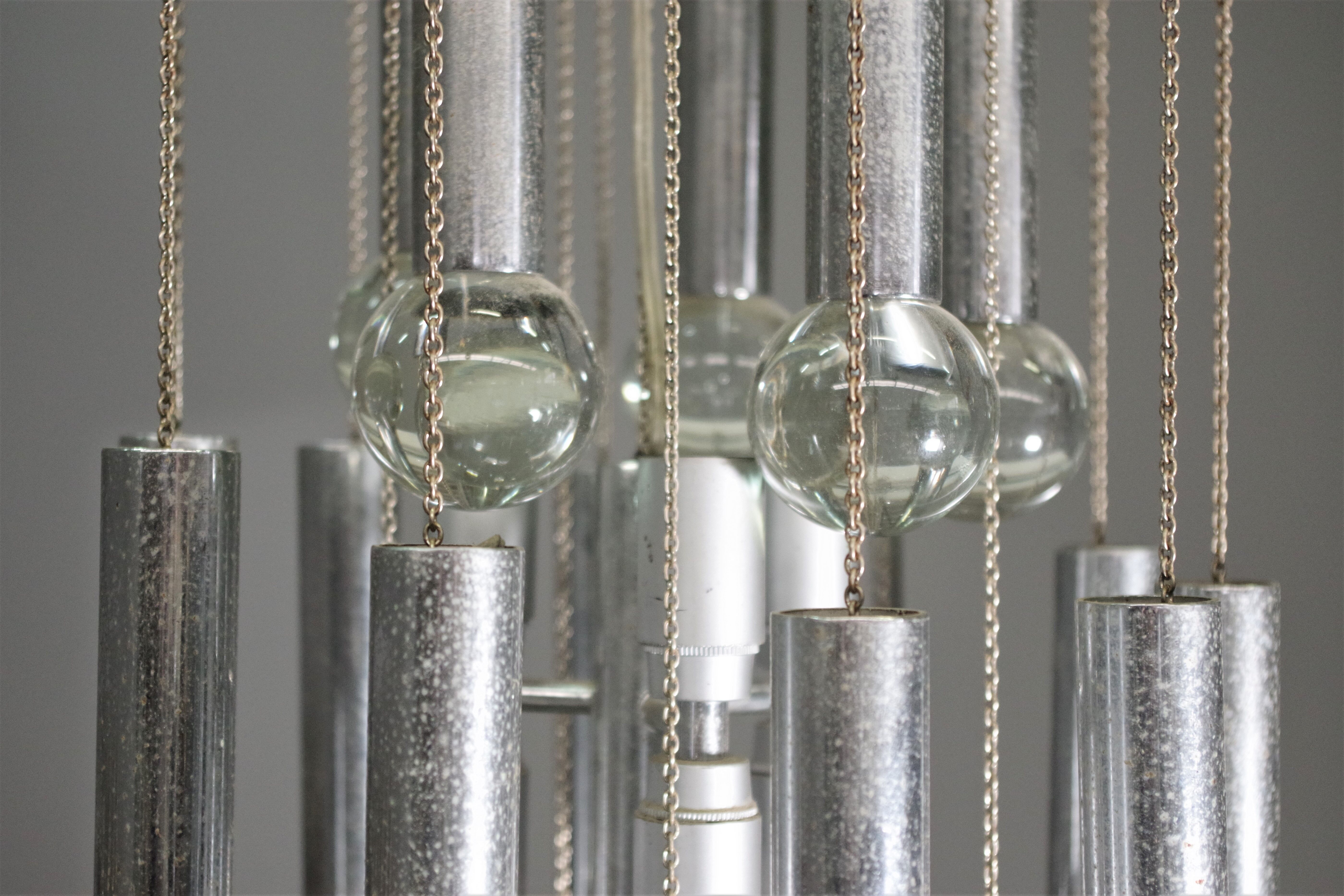 Pendant chandelier by Gaetano Sciolari, 70s