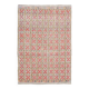 Tapis couloir vintage turc Oushak fait main en laine et coton gris 169x248 cm des années 1970