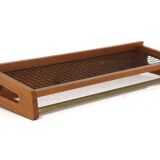 Scandinavian teak and metal coat rack, Sweden, 1970