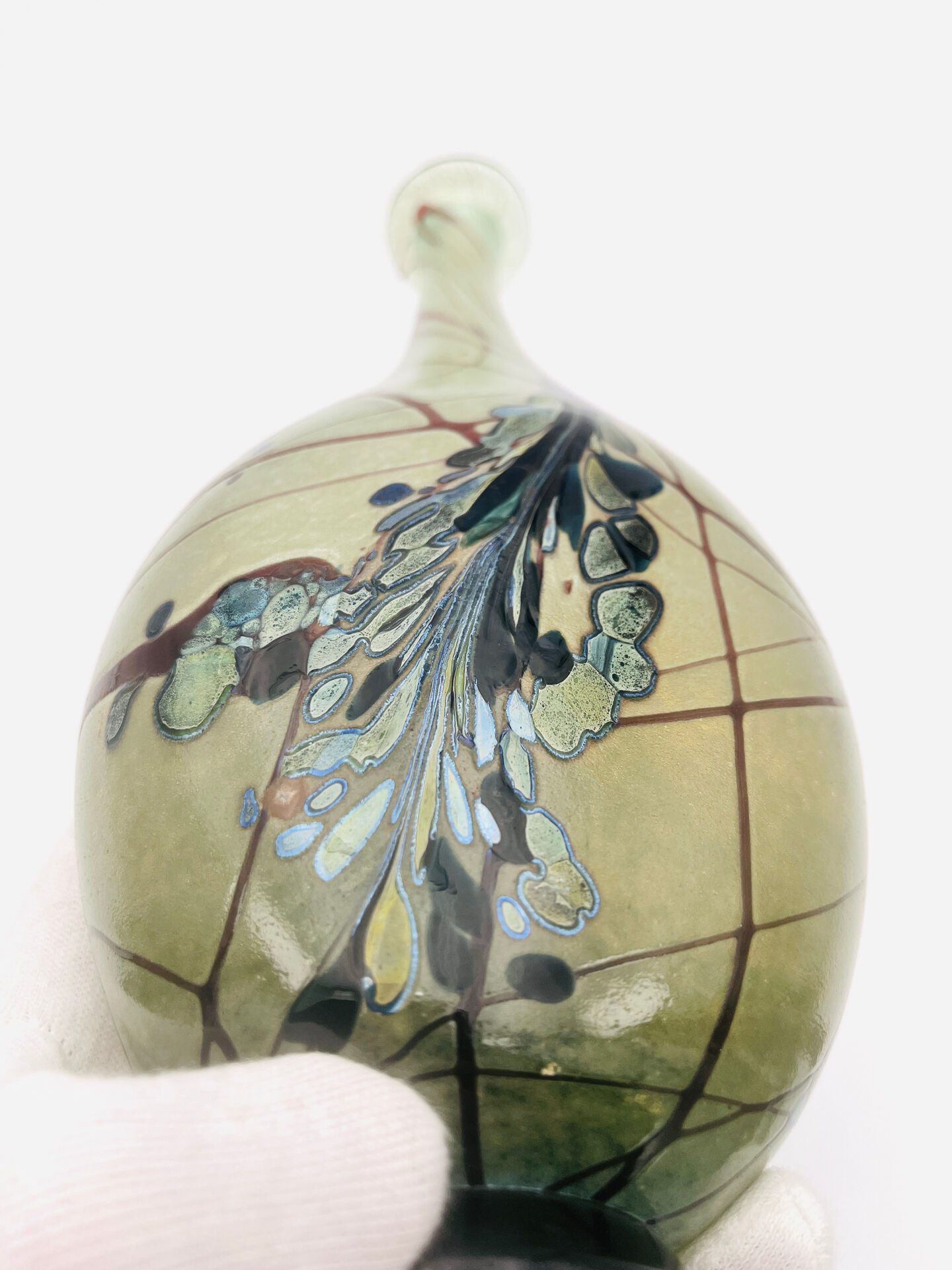 Vase Robert Pierini Studio Glass 1984 29cm 1.1kg Signed