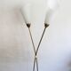 Sculptural Czech Floor Lamp with Twin Milk Glass Shades, 1960s