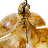 Vintage XXL Space Age pendant lamp, Plexiglas & Brass, 70s