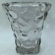 Glass vase or transparent crystal honeycomb art deco