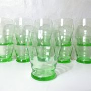 11 verres à eau en verre soufflé vintage