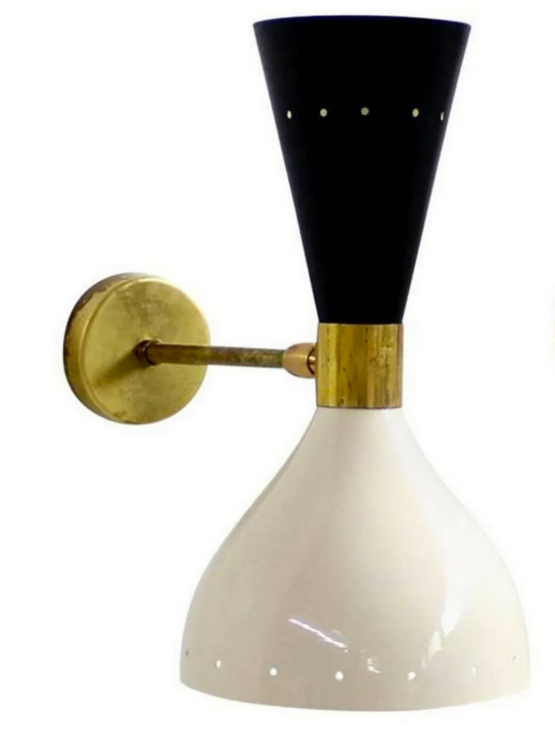 Wall sconce Diabolo italian black and white