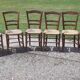 6 antique mulched chairs