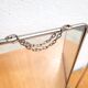 Vintage white triptych barber mirror