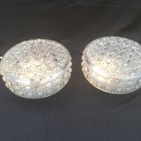 Pair of round ceiling lights