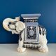Éléphant ceramique porte plante tabouret