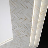 Bone marquetry mirror