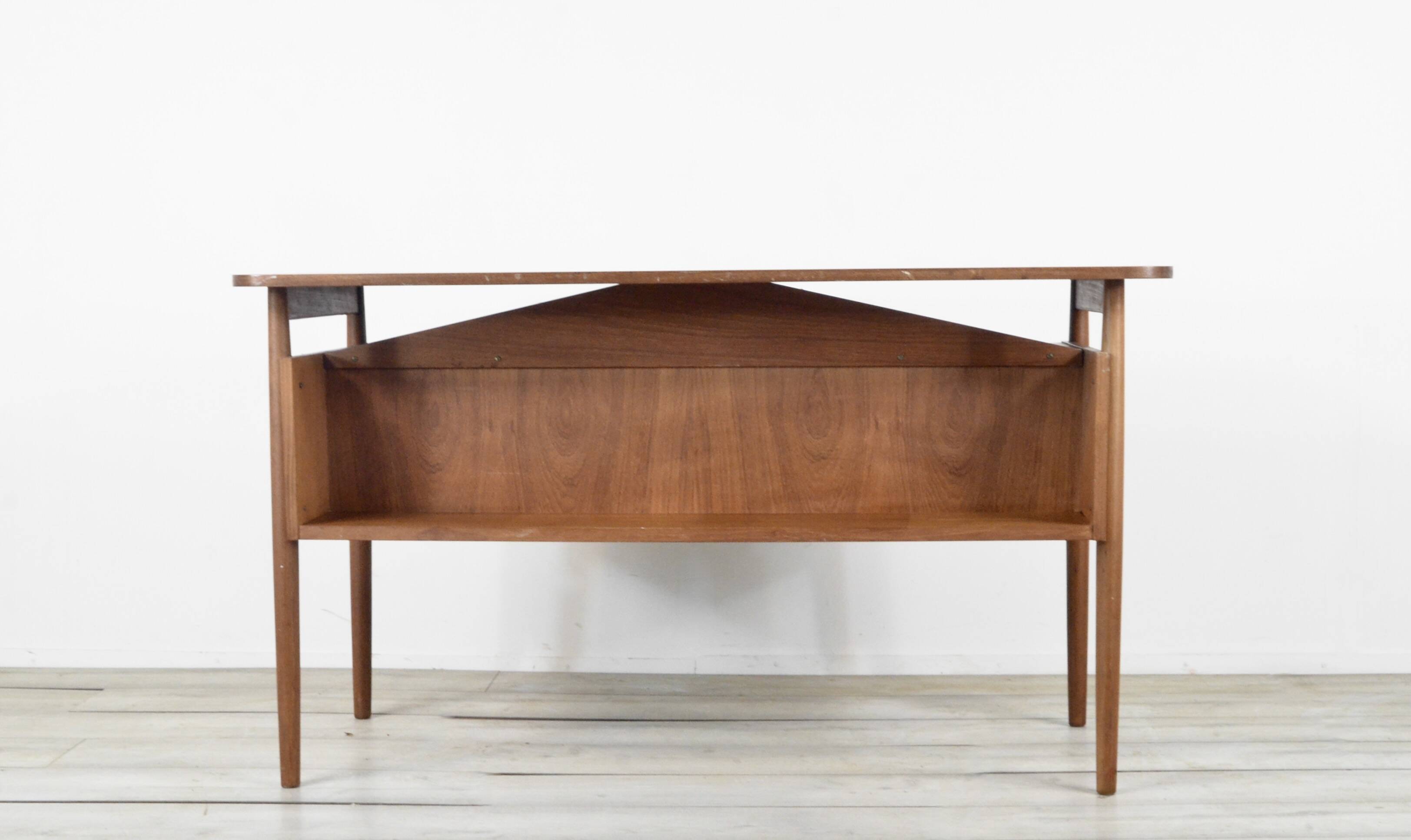 Midcentury Danish Teak Desk By Gunnar Nielsen For Tibergaard.