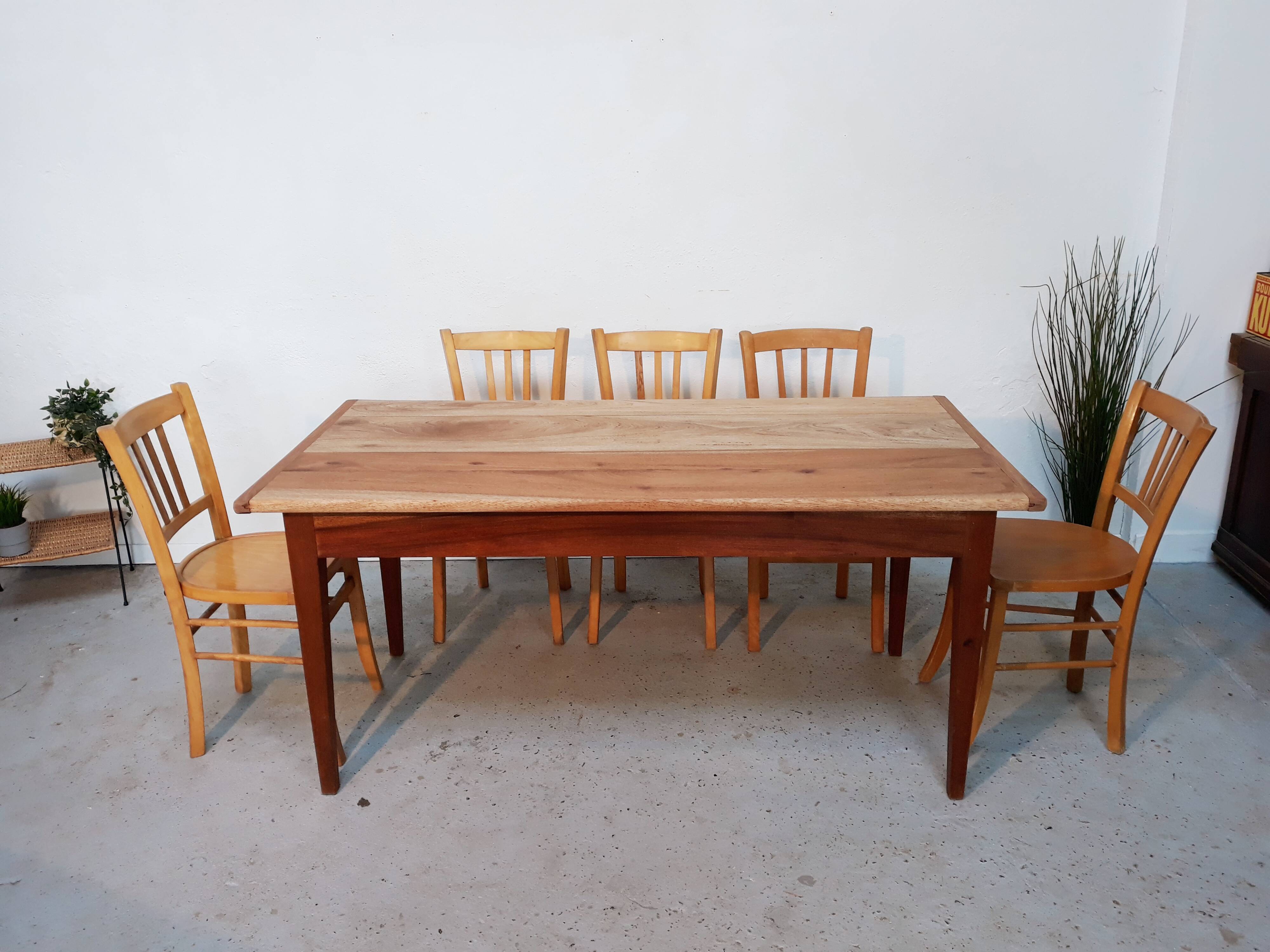 Table de ferme avec rallonges 6 à 12 personnes
