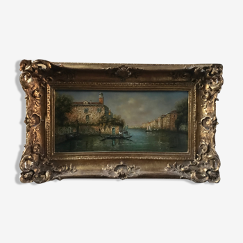 Vue de Venise huile sur panneau