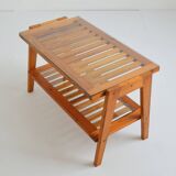Table basse / Table d’appoint en pin double plateau 1970s