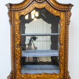 18th Century Dutch Trumeau Walnut with Maple Wood Inlays, Netherlands, 1760