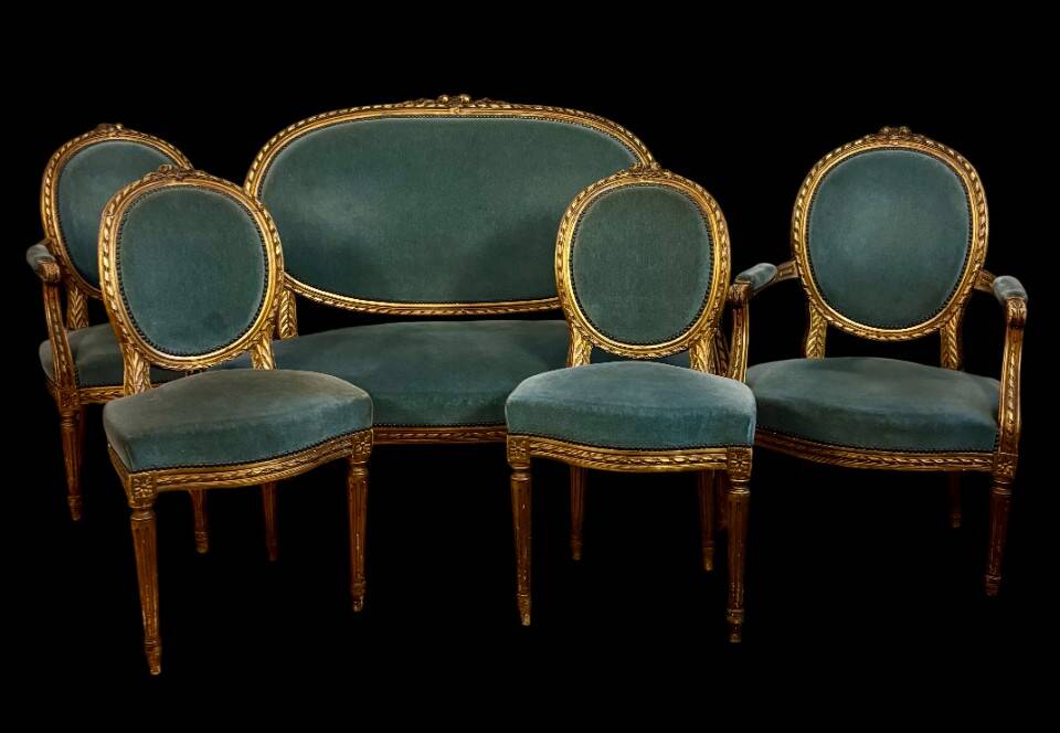 Salon of 5 pieces in Louis XVI style