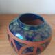 Hand-turned stoneware vase – Iridescent glaze