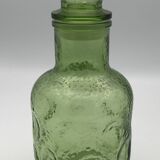 CARAFE Vintage en VERRE Vert de style Empoli à effet 24,5 cm