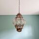 Large Venetian suspension in smoked blown Murano glass, mid-20th century.