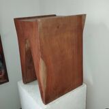 Brutalist monoxyl wooden stool