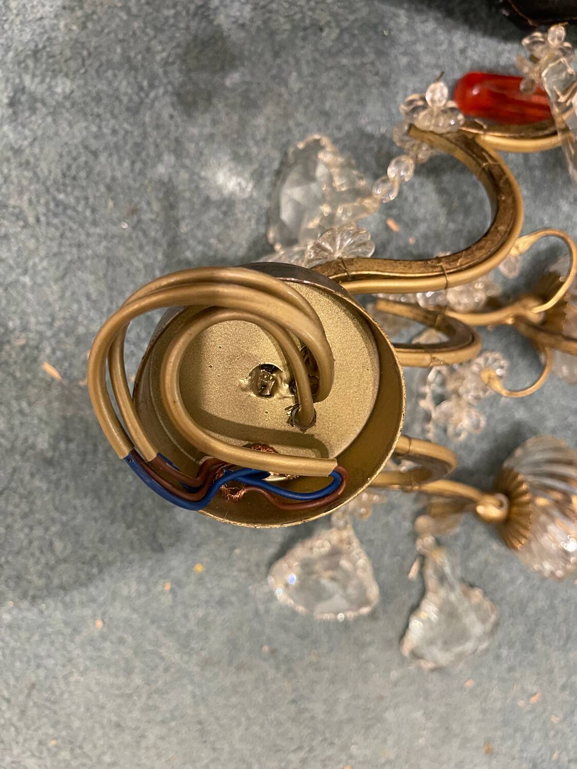 Large Crystal Sconces Set of 3