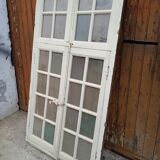 Old arched house window / transom, hammered glass, cremone