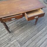 Ancienne table bistrot - 2 Tiroirs - Bois