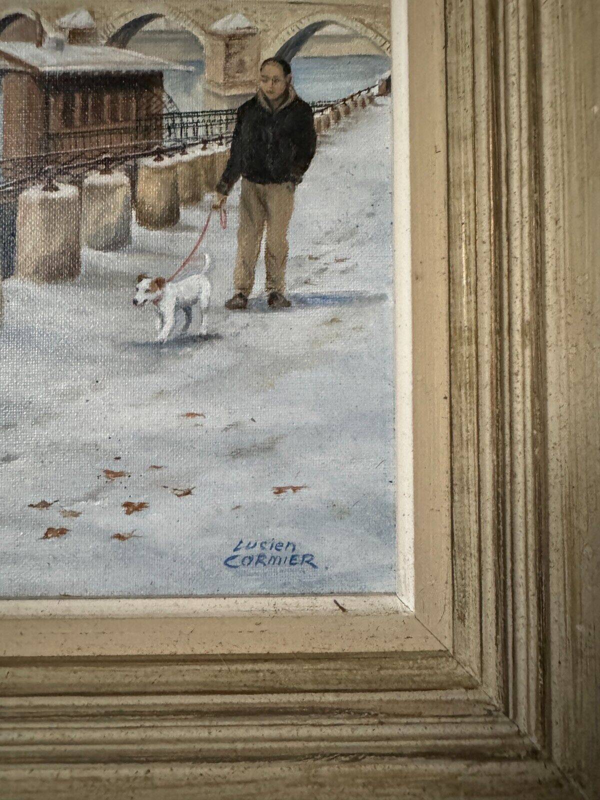 Oil on canvas by Lucien Cormier The Washhouse Boats Nantes 2009