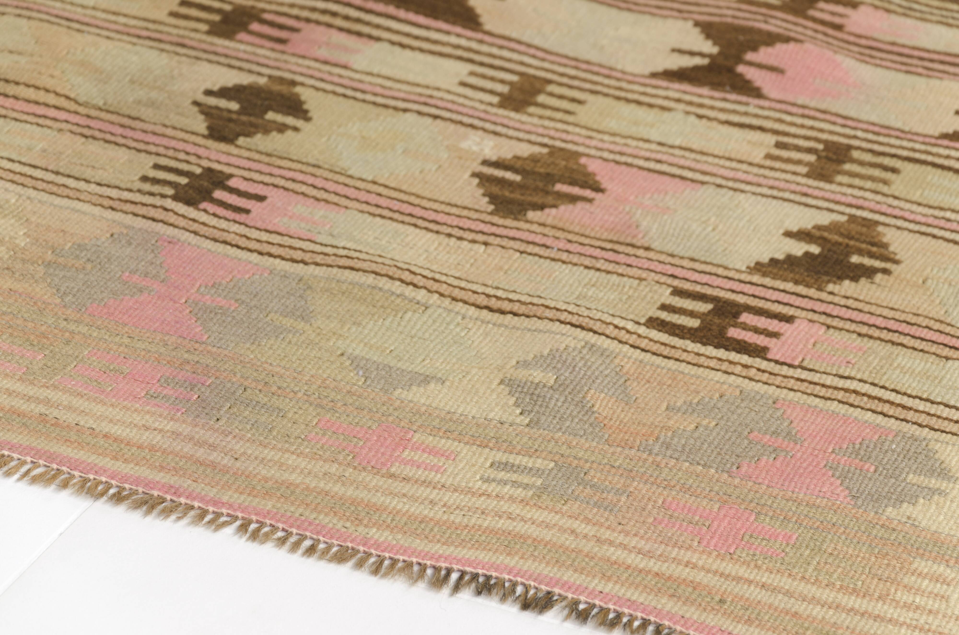 Vintage Turkish Kilim Rug, Handwoven Anatolian Accent Rug, Soft Kilimsku143