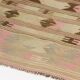 Vintage Turkish Kilim Rug, Handwoven Anatolian Accent Rug, Soft Kilimsku143