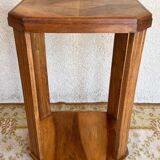 Art Deco walnut side table or serving trolley, side table