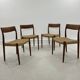 Ensemble de chaises danoises par Niels Møller pour J. L. Møllers, années 1960, ensemble de 4.