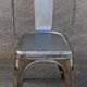 Paire de chaises en métal gris