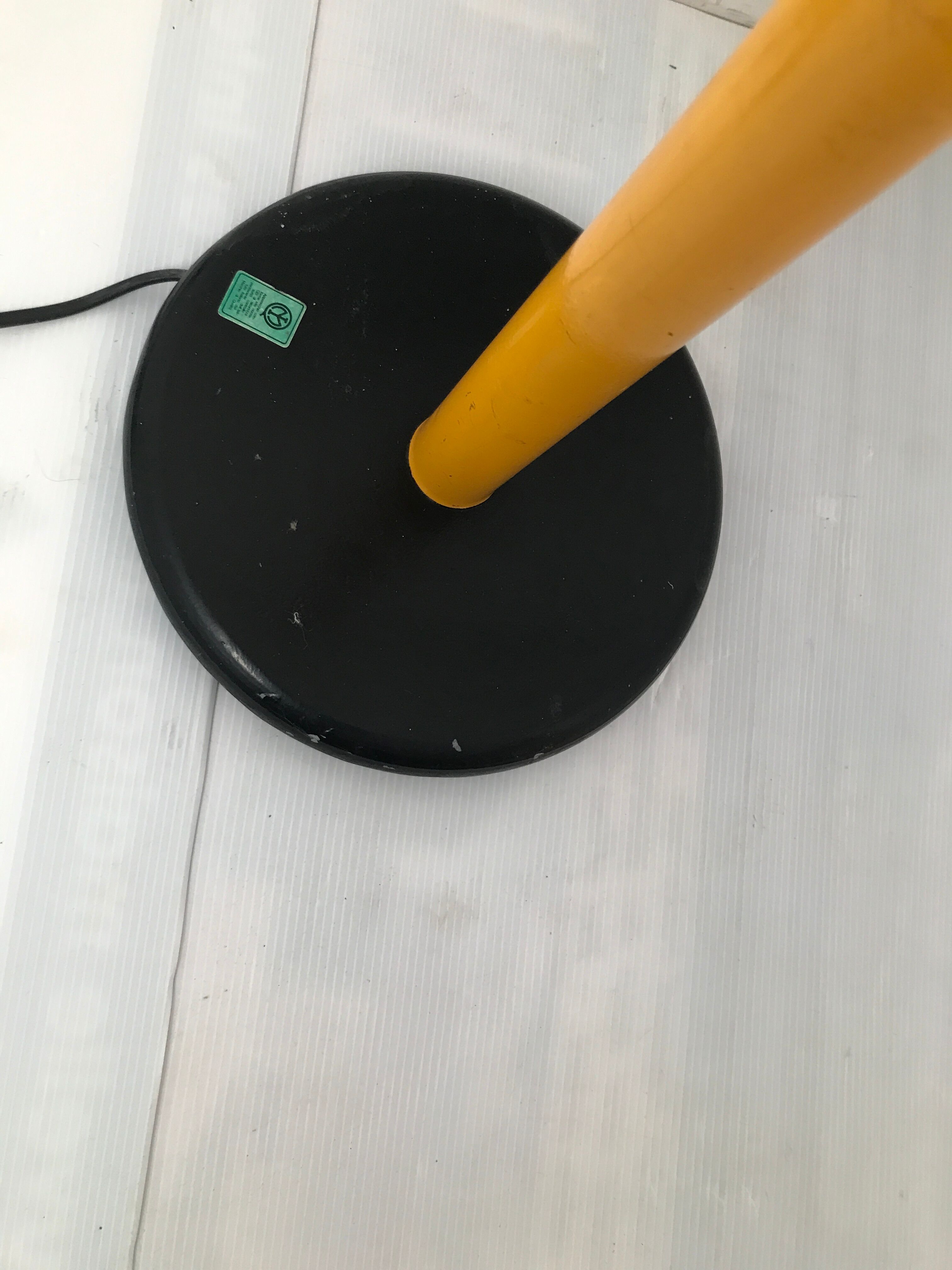 Yellow gooseneck floor lamp 50s-60s