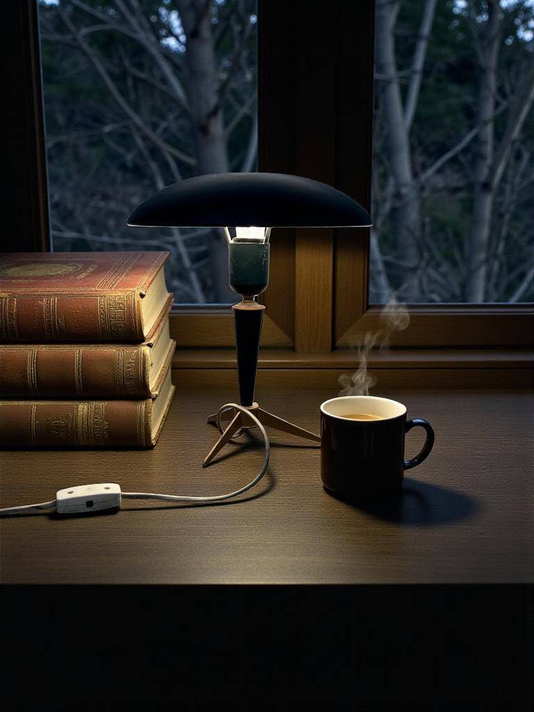 Vintage tripod desk lamp Bijou Louis Kalff