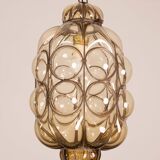 Wonderful Amber Vintage Venetian Lantern, Seguso Murano Glass, Italy, 1950s