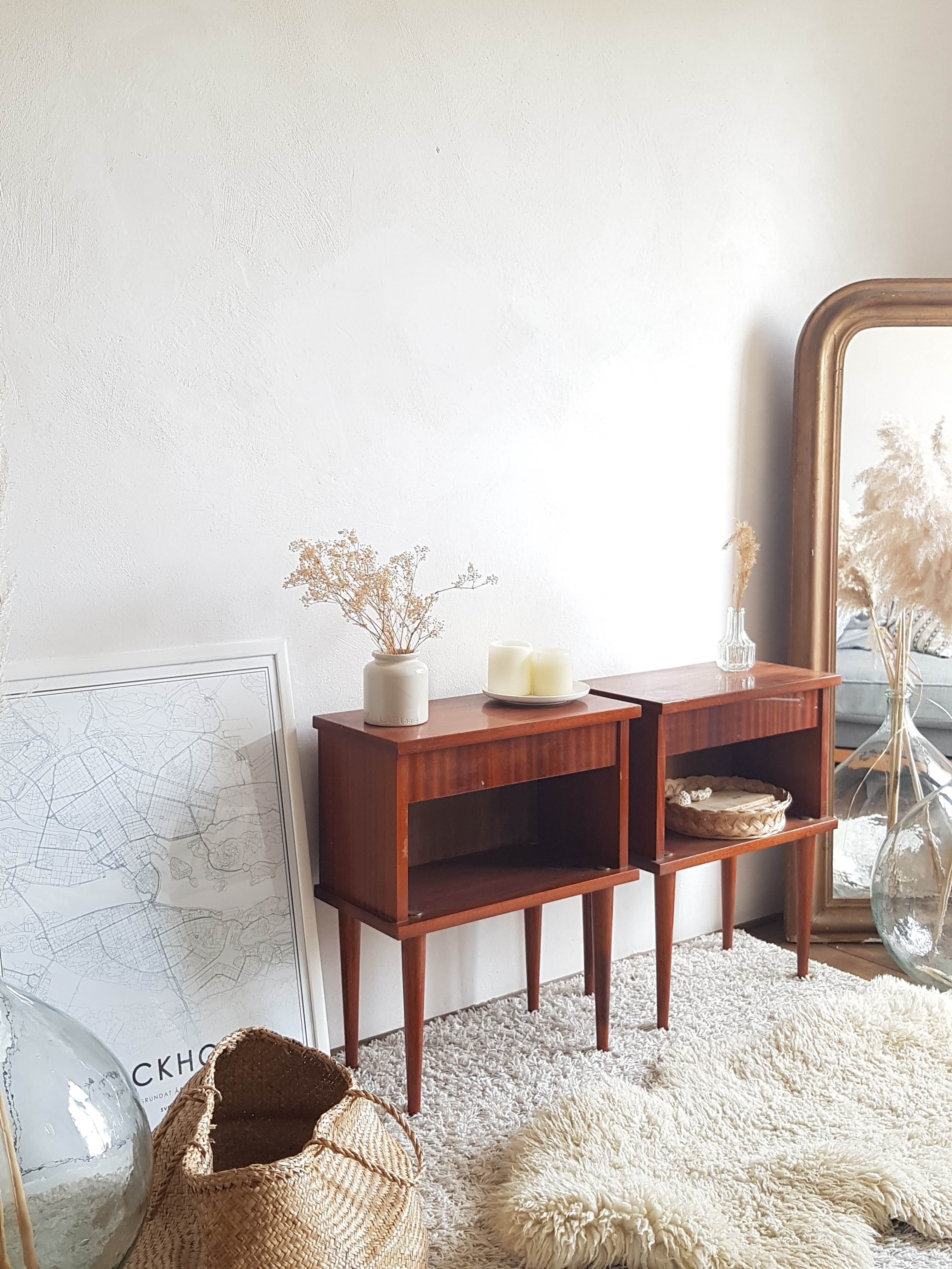 Pair of bedside tables circa 1960