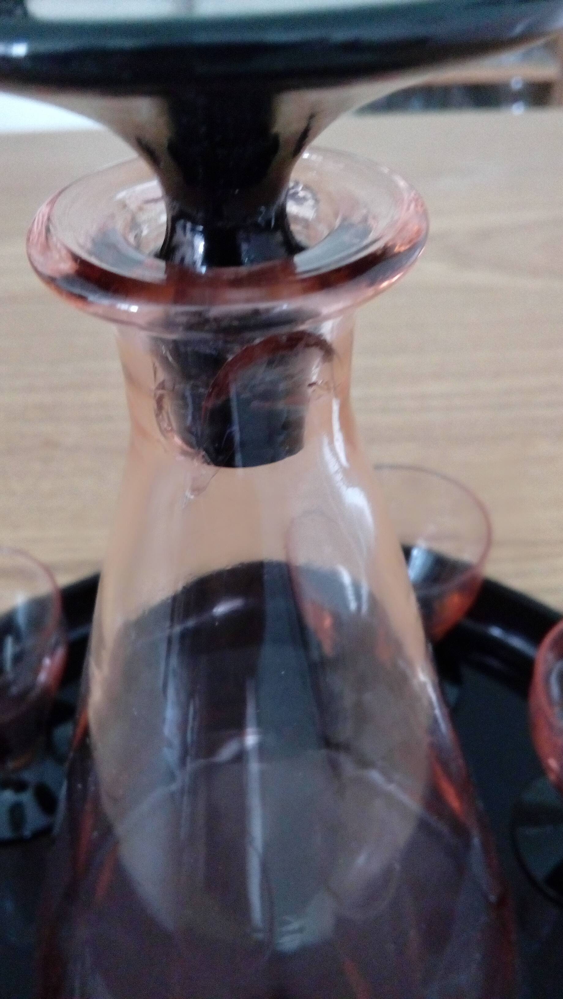 Art Deco port liqueur service tray - glasses