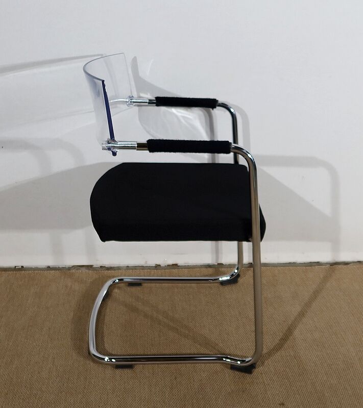 Office chair in chromed metal – xxth