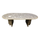 Vintage Italian grey marble coffee table, 1970s
